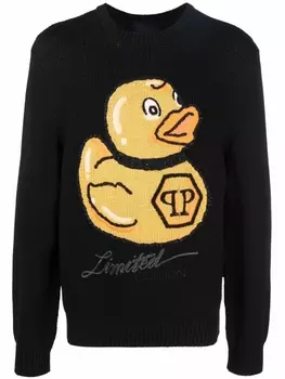 Philipp Plein джемпер с вышивкой, черный