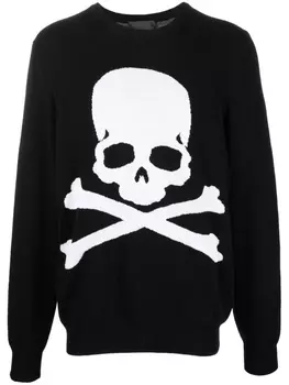 Philipp Plein джемпер вязки интарсия, черный