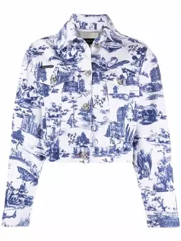 Philipp Plein джинсовая куртка с принтом, белый