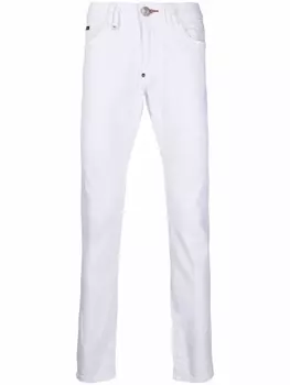Philipp Plein джинсы кроя слим с логотипом, белый