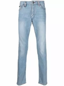 Philipp Plein джинсы кроя слим с логотипом, синий
