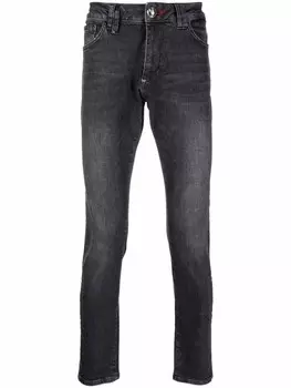 Philipp Plein джинсы кроя слим с заниженной талией, черный