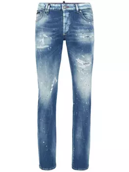 Philipp Plein джинсы с аппликацией, синий