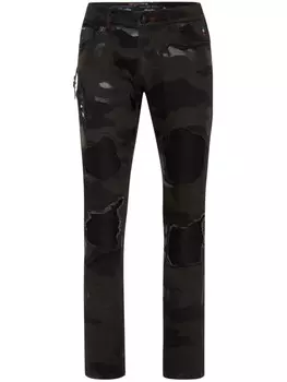 Philipp Plein джинсы с камуфляжным принтом, черный