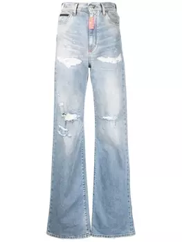 Philipp Plein джинсы с прорезями, синий