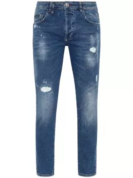 Philipp Plein джинсы скинни Lion Circus, синий