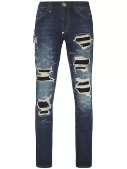 Philipp Plein джинсы скинни Rock Star, синий