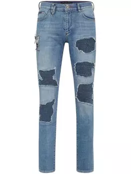 Philipp Plein джинсы скинни Rock Star, синий
