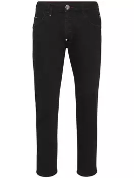 Philipp Plein джинсы скинни с аппликацией, черный