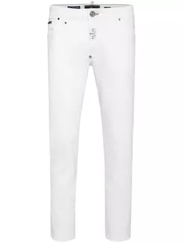 Philipp Plein джинсы скинни с логотипом, белый