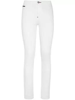 Philipp Plein джинсы скинни с логотипом, белый