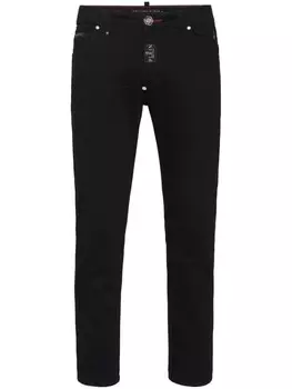 Philipp Plein джинсы скинни с логотипом, черный