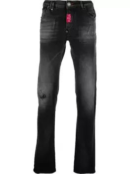 Philipp Plein джинсы скинни с логотипом, серый