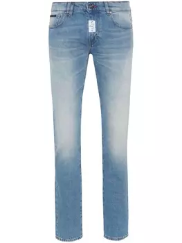 Philipp Plein джинсы скинни с заниженной талией, синий