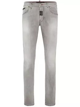 Philipp Plein джинсы скинни с заниженной талией, серый