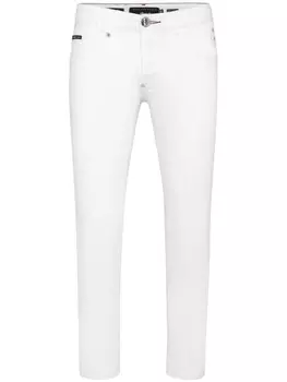 Philipp Plein джинсы скинни с заниженной талией, белый