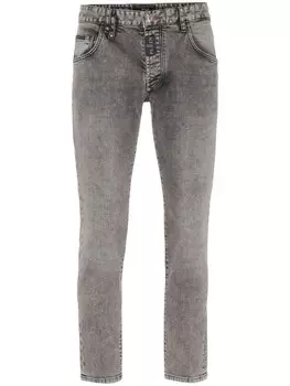 Philipp Plein джинсы скинни с заниженной талией, серый