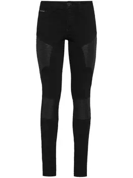 Philipp Plein джинсы скинни с заниженной талией, черный