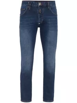 Philipp Plein джинсы скинни с заниженной талией, синий