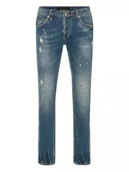 Philipp Plein джинсы скинни, синий
