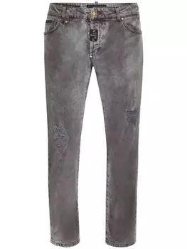 Philipp Plein джинсы скинни средней посадки, серый