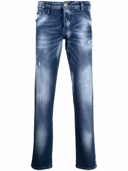 Philipp Plein джинсы Supreme с заниженной талией, синий