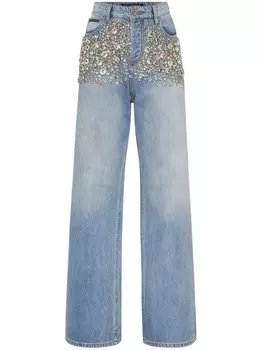Philipp Plein джинсы, украшенные кристаллами
