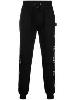 Philipp Plein джогеры с нашивкой-логотипом, черный