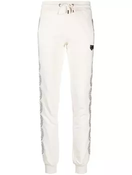 Philipp Plein джоггеры с кристаллами, белый