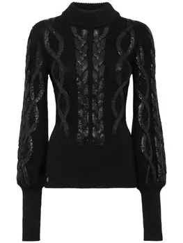 Philipp Plein фактурный джемпер, черный