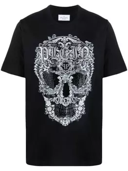Philipp Plein футболка Baroque Skull, черный