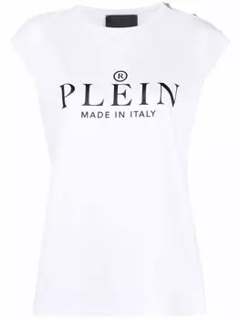 Philipp Plein футболка без рукавов с логотипом, белый