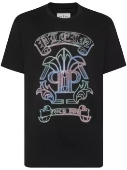 Philipp Plein футболка Gothic Banner с кристаллами, черный