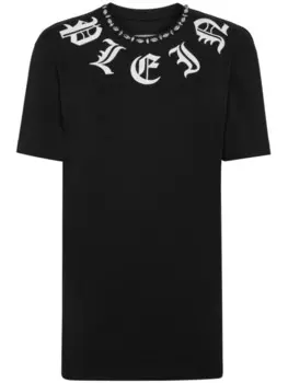 Philipp Plein футболка Gothic Plein из хлопка, черный