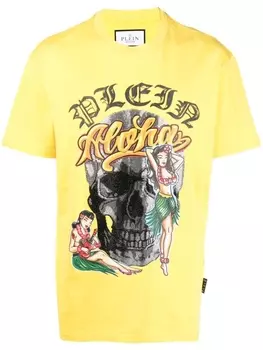 Philipp Plein футболка Hawaii с короткими рукавами, желтый
