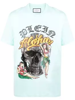Philipp Plein футболка Hawaii с короткими рукавами, синий