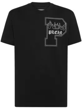 Philipp Plein футболка из хлопка с логотипом, черный