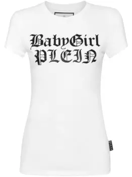 Philipp Plein футболка из хлопка, украшенная кристаллами