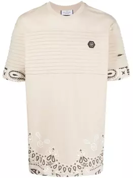 Philipp Plein футболка Paisley Bandana, нейтральный цвет