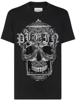 Philipp Plein футболка Paisley Skull, черный