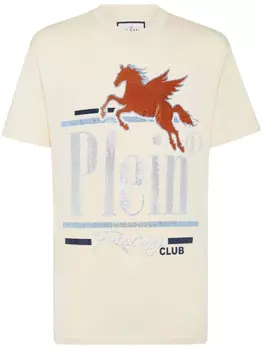 Philipp Plein футболка Racing Club, нейтральный цвет