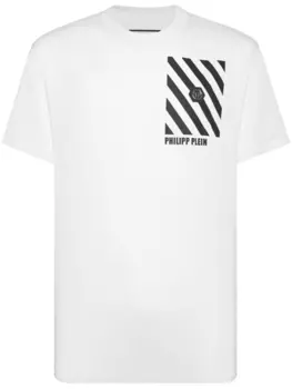 Philipp Plein футболка Rainbow Stripes, белый