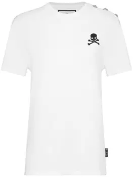 Philipp Plein футболка с декором Skull, белый