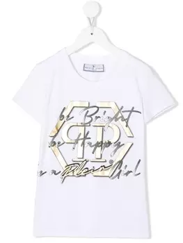 Philipp Plein футболка с графичным принтом, белый