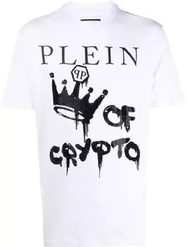 Philipp Plein футболка с графичным принтом, белый