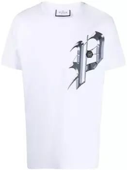 Philipp Plein футболка с графичным принтом, белый