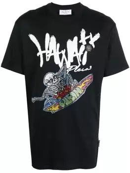 Philipp Plein футболка с графичным принтом, черный