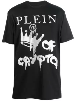 Philipp Plein футболка с графичным принтом, черный
