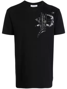 Philipp Plein футболка с графичным принтом, черный