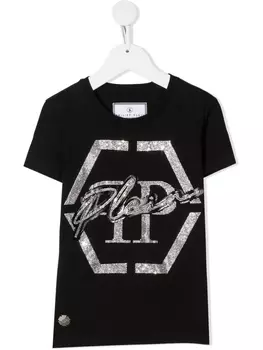 Philipp Plein футболка с короткими рукавами и логотипом Hexagon, черный